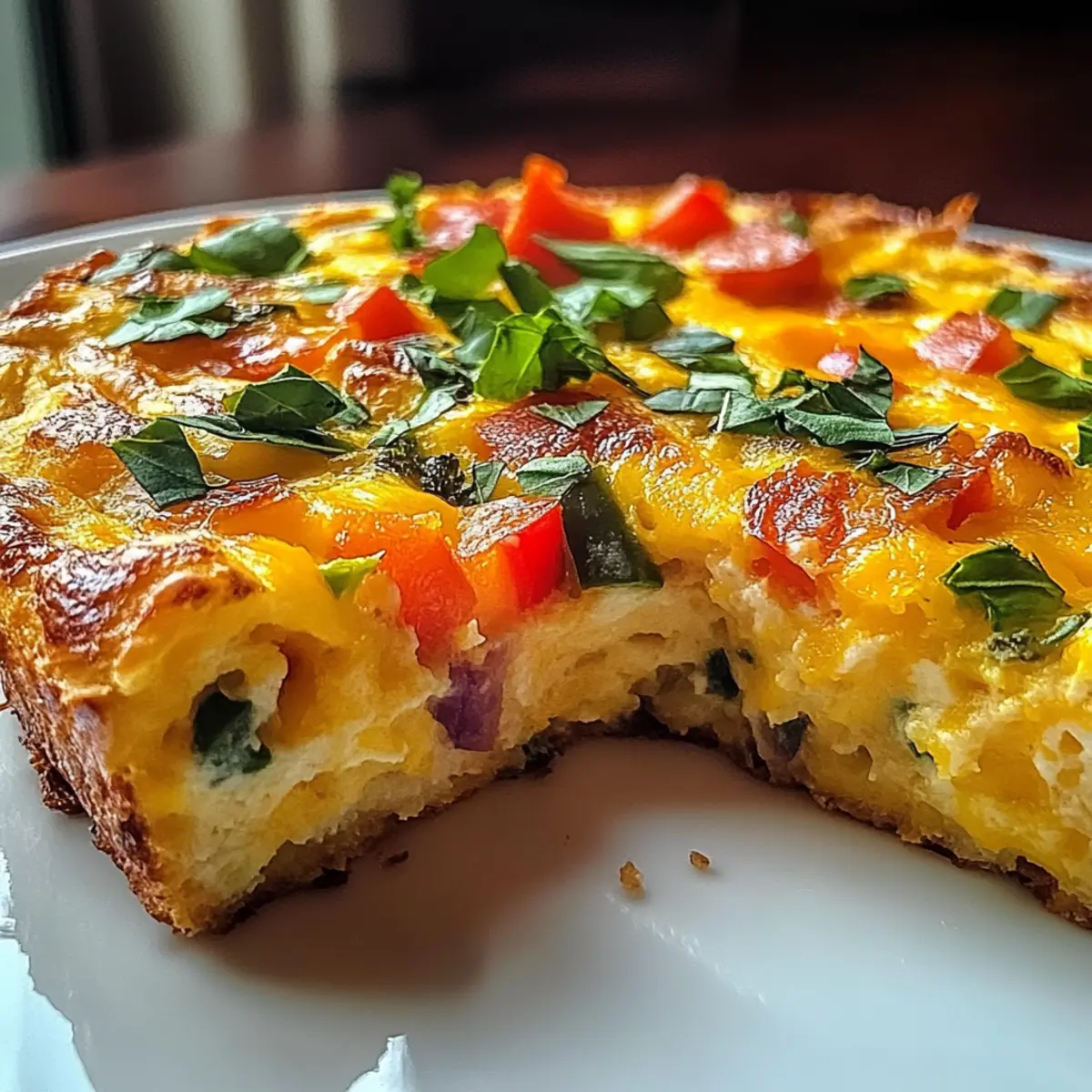 Käsige Frühstücks-Biskuit-Frittata für deinen Morgen