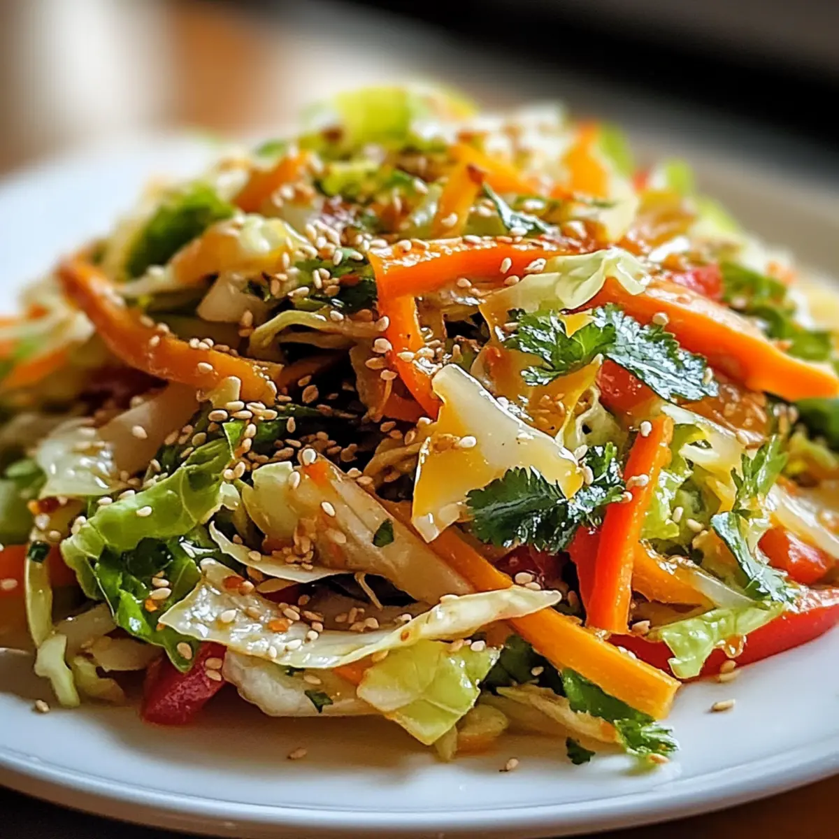 Chinakohl Salat mit köstlichem Sesam-Dressing