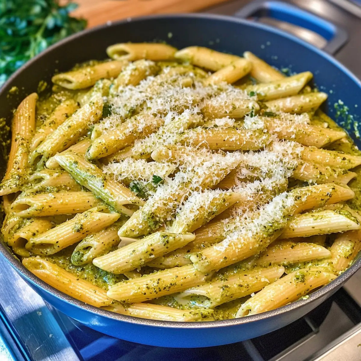Cremige Pesto-Sauce Pasta in nur 15 Minuten