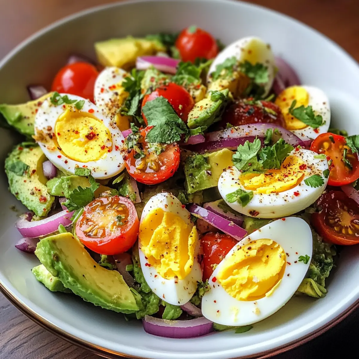 Eiersalat mit Avocado für Fitnessfans
