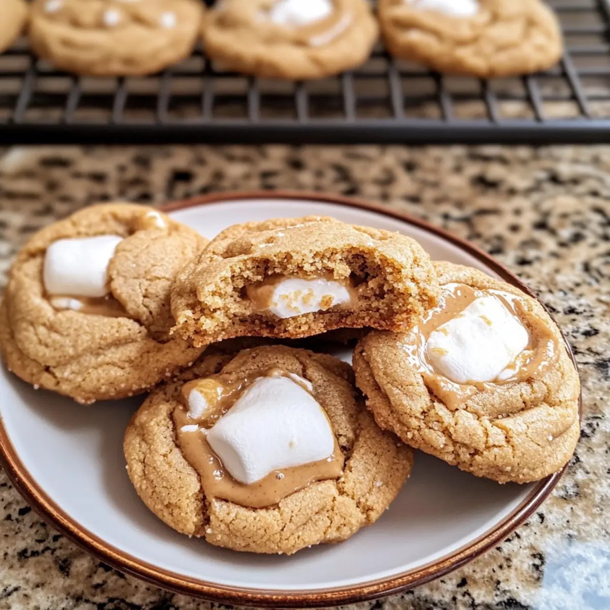 Glutenfreie Erdnussbutter-Marshmallow-Kekse für Feiertage