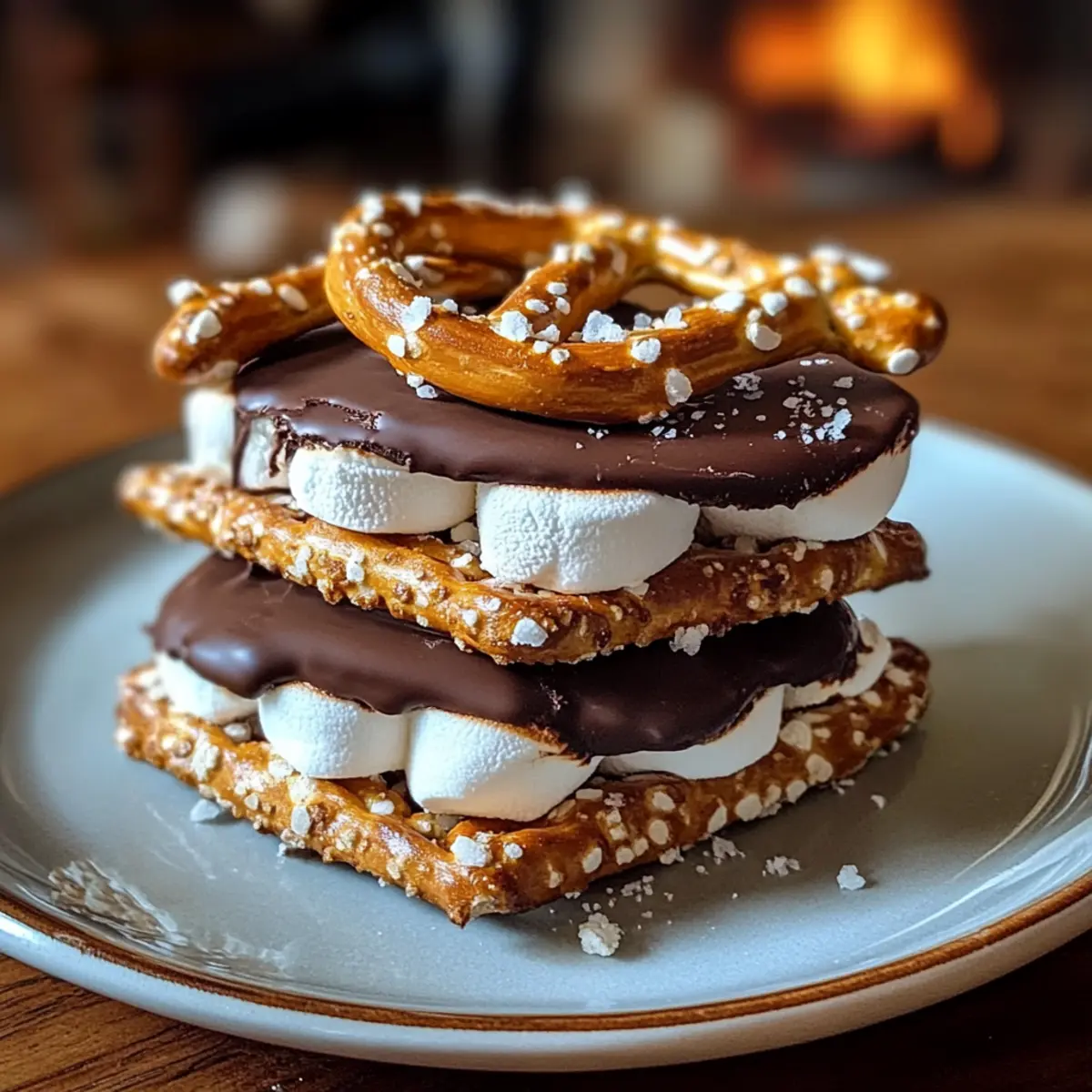 Schokoladige Brezel S’mores für süße Genussmomente