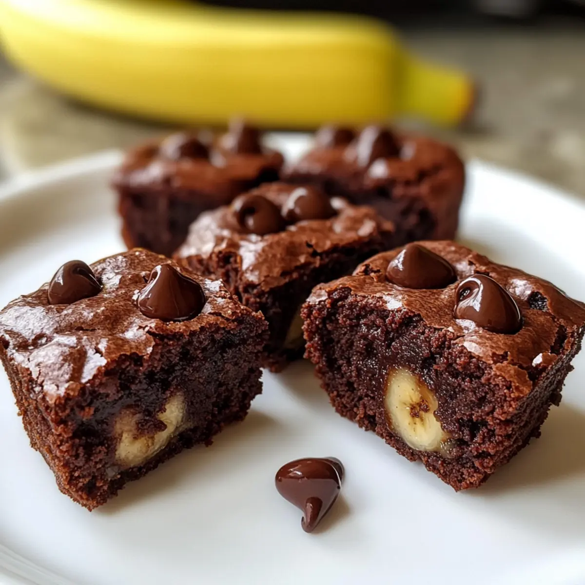 Griechischer Joghurt Schokoladen Bananen Brownie zum Sündigen