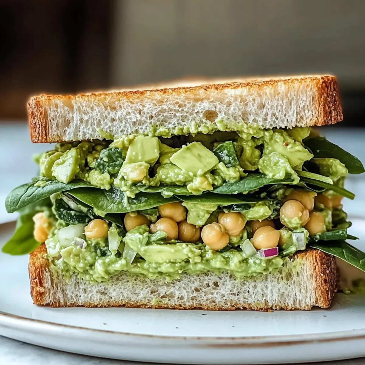 Grüner Göttin Salat Sandwich für schnellen Genuss