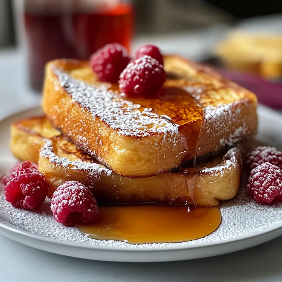 Honig französischer Toast für ein süßes Frühstück