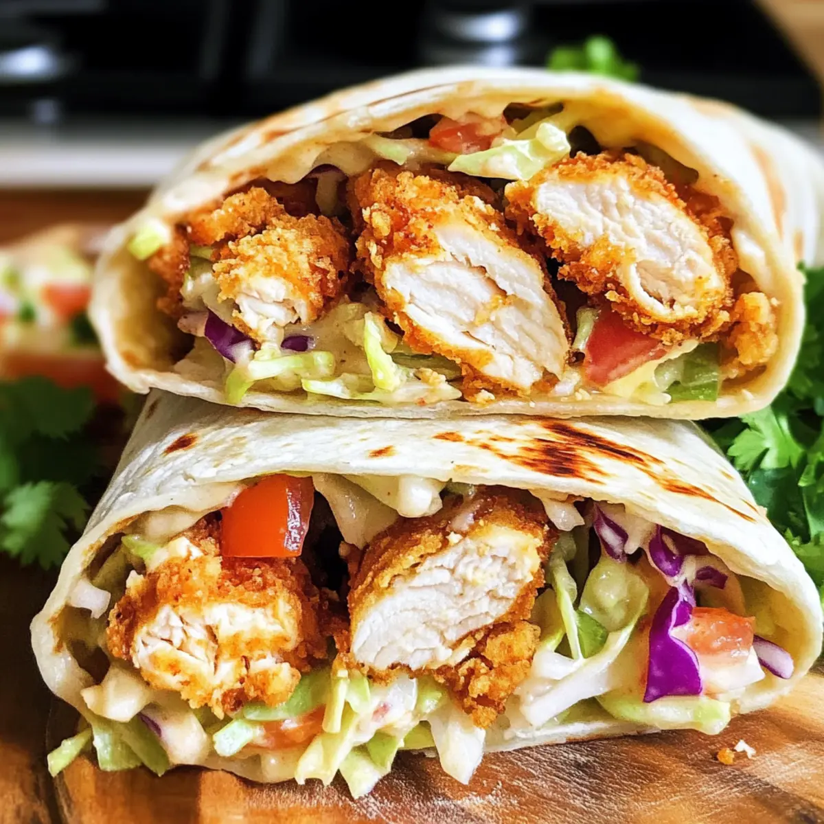 Honig-Senf-Hühnchen-Wraps schnell und lecker