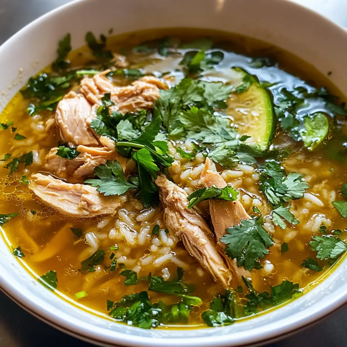 Hühner-Reis-Suppe mit speziellem Kräuter-Extrakt