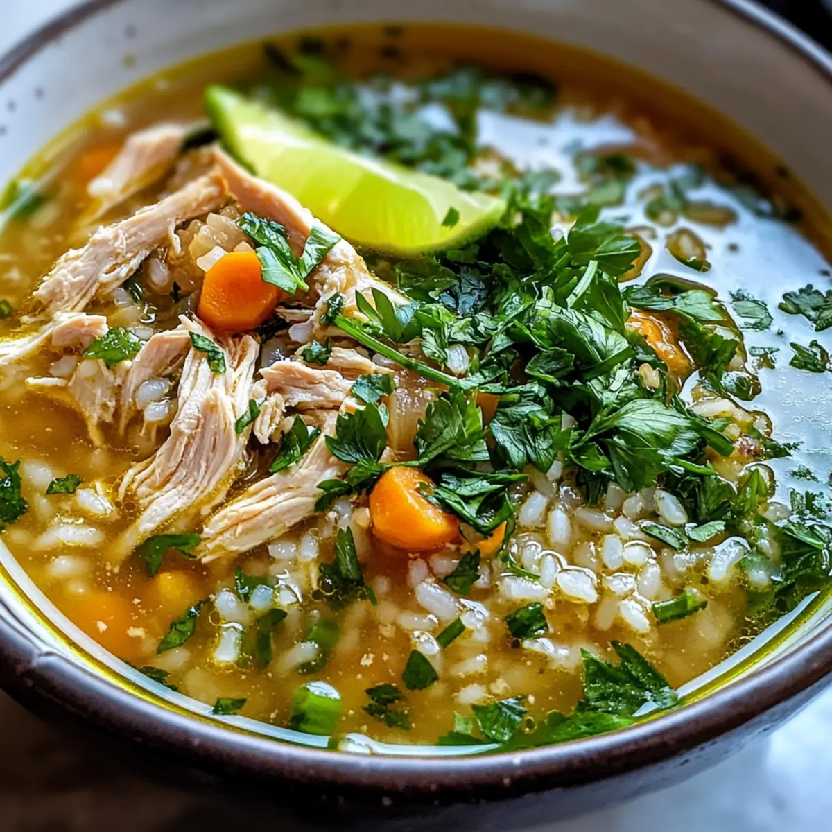 Hühner-Reis-Suppe mit speziellem Kräuter-Extrakt