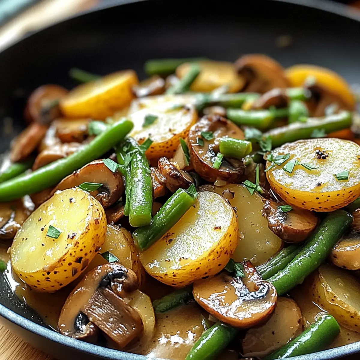 Kartoffel-Pilz-Pfanne für ein schnelles Abendessen