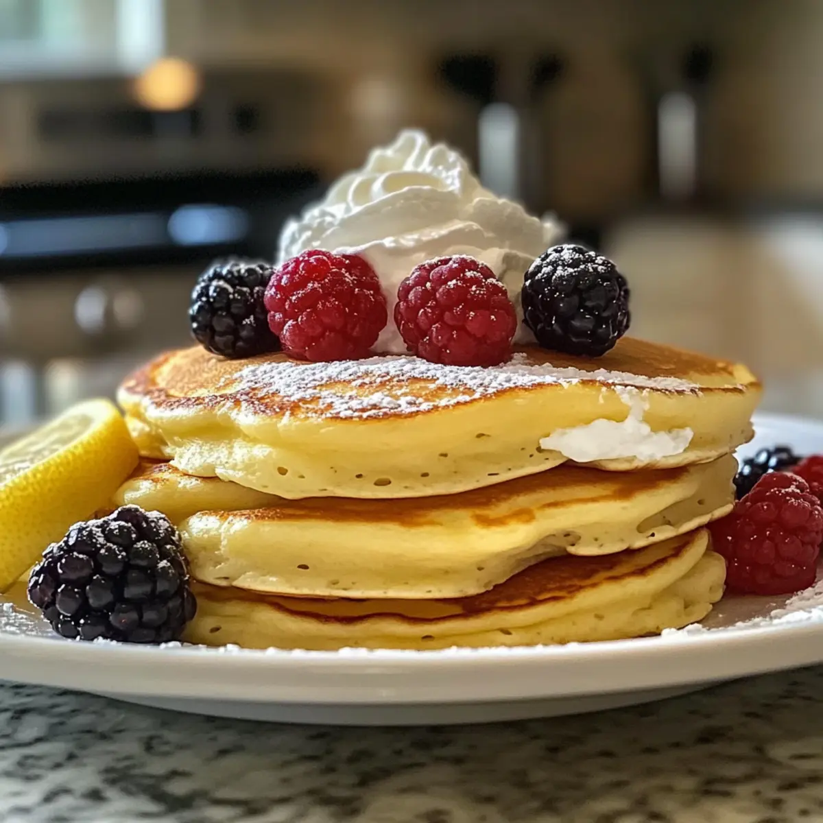 Zitronen-Ricotta-Pfannkuchen für fluffigen Genuss