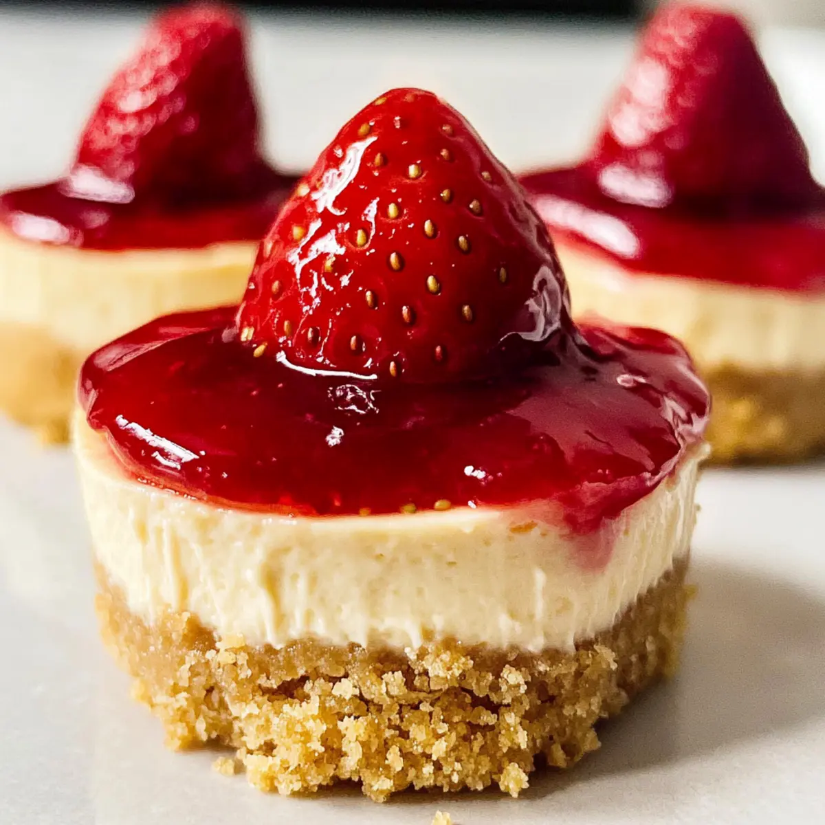 Mini Erdbeer Käsekuchen für jeden Anlass