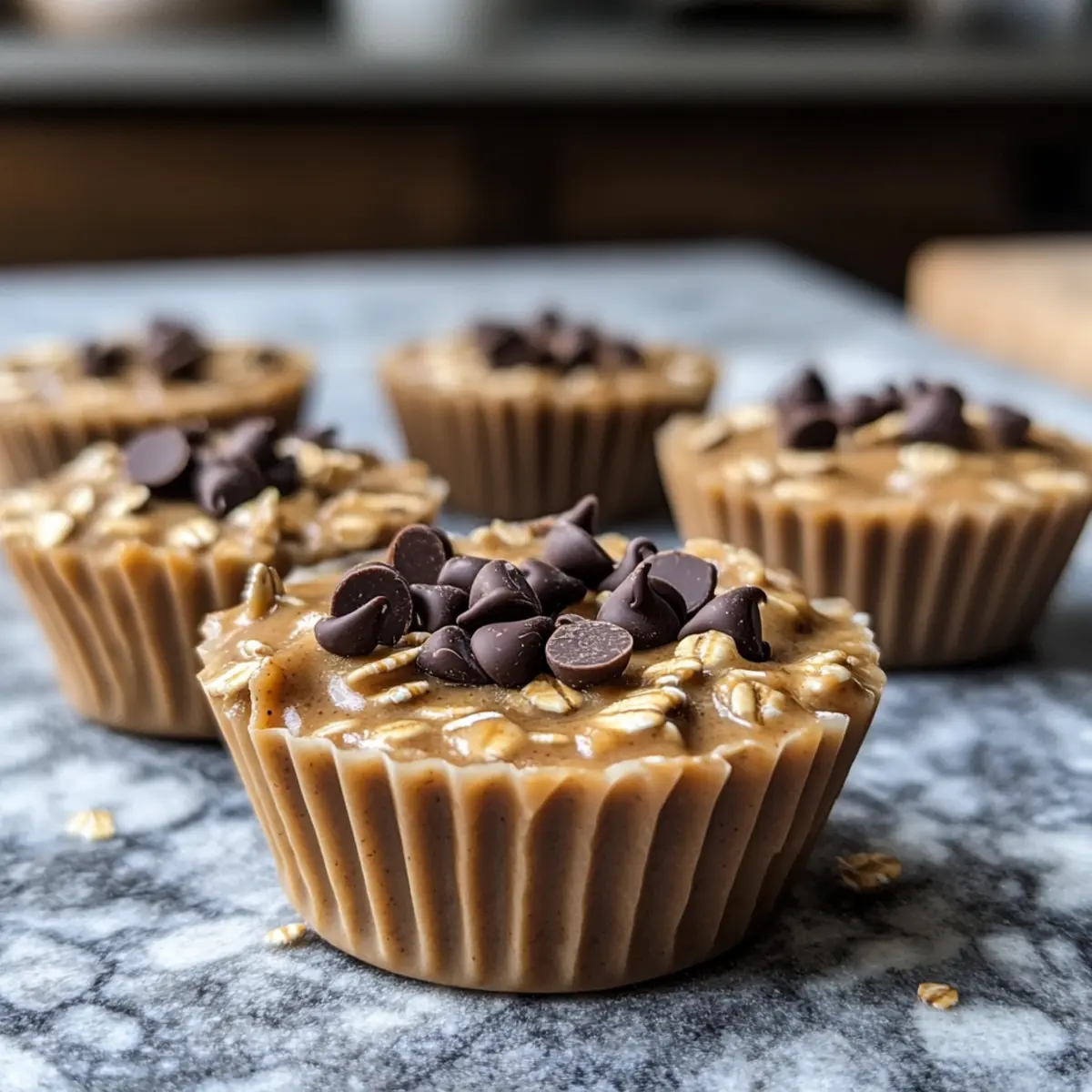 Keine-Bake Erdnussbutter Haferbecher für jede Gelegenheit