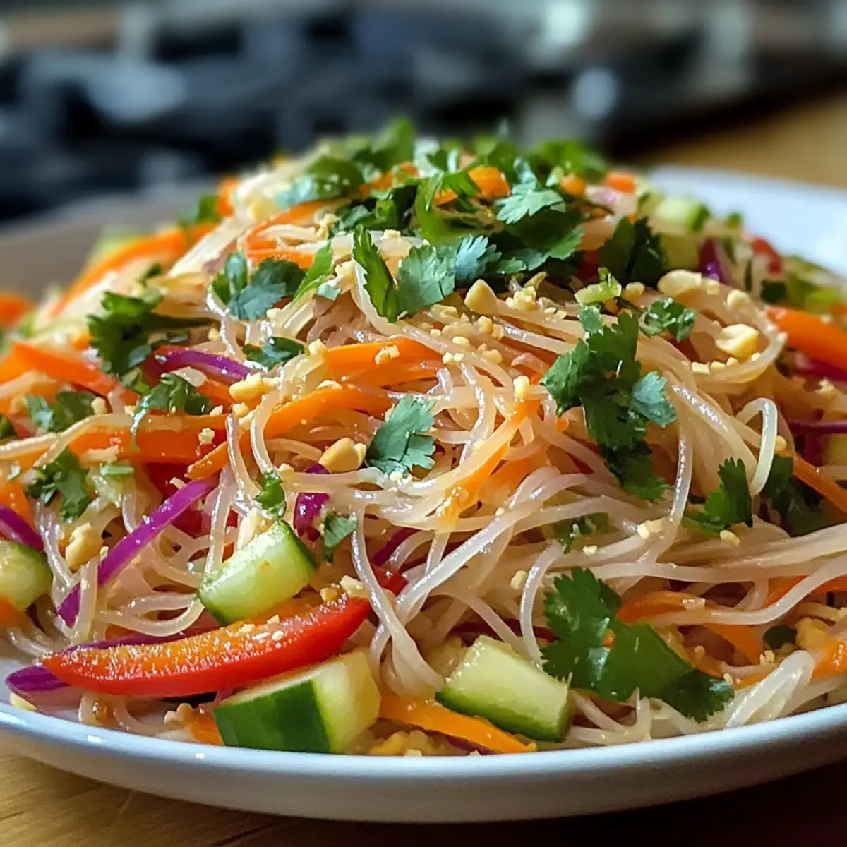 Nudelsalat mit Ingwer-Limetten-Dressing frisch genießen