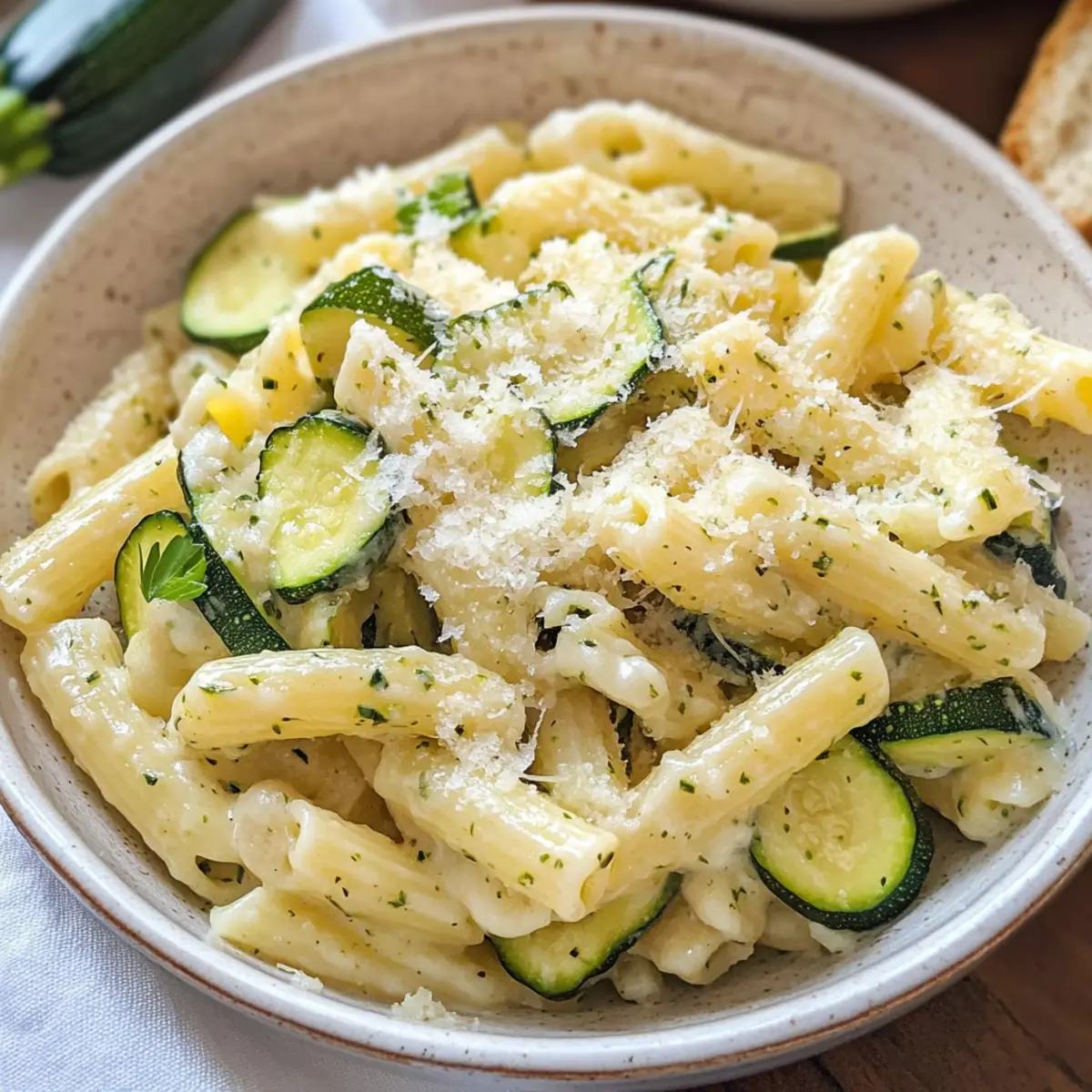 Pasta mit Zucchini in 15 Minuten zubereitet