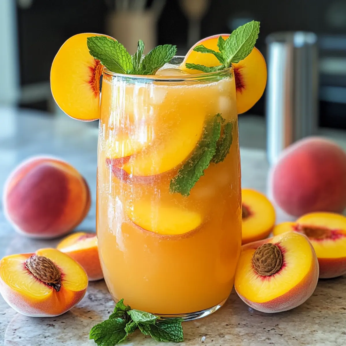 Pfirsich-Limonade für erfrischende Sommertage