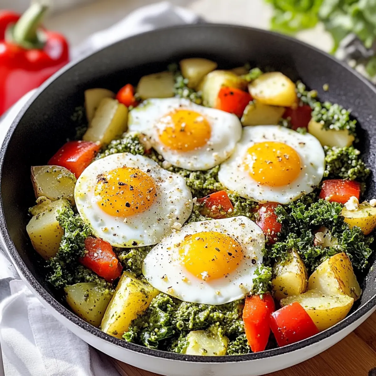 Pesto Eier & Kartoffel Pfanne für schnelle Genussmomente