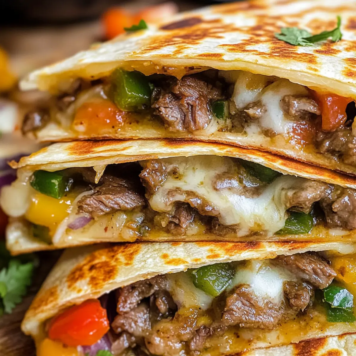Philly Cheesesteak Quesadilla für schnelles Dinner