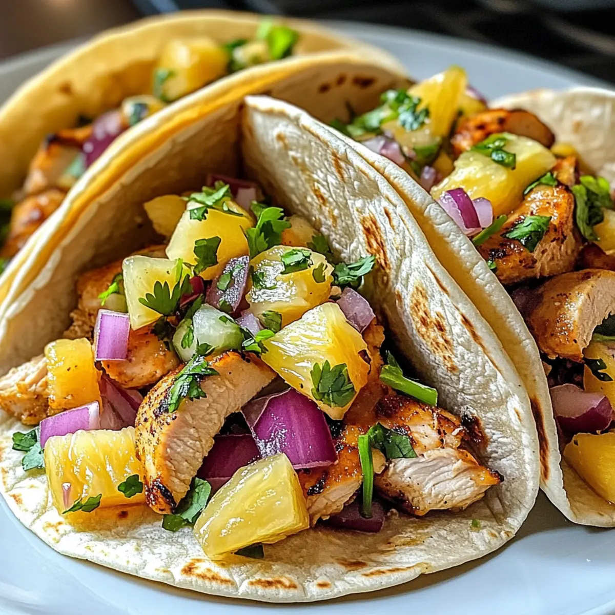 Ananas-Hühnchen-Tacos für den Sommergenuss