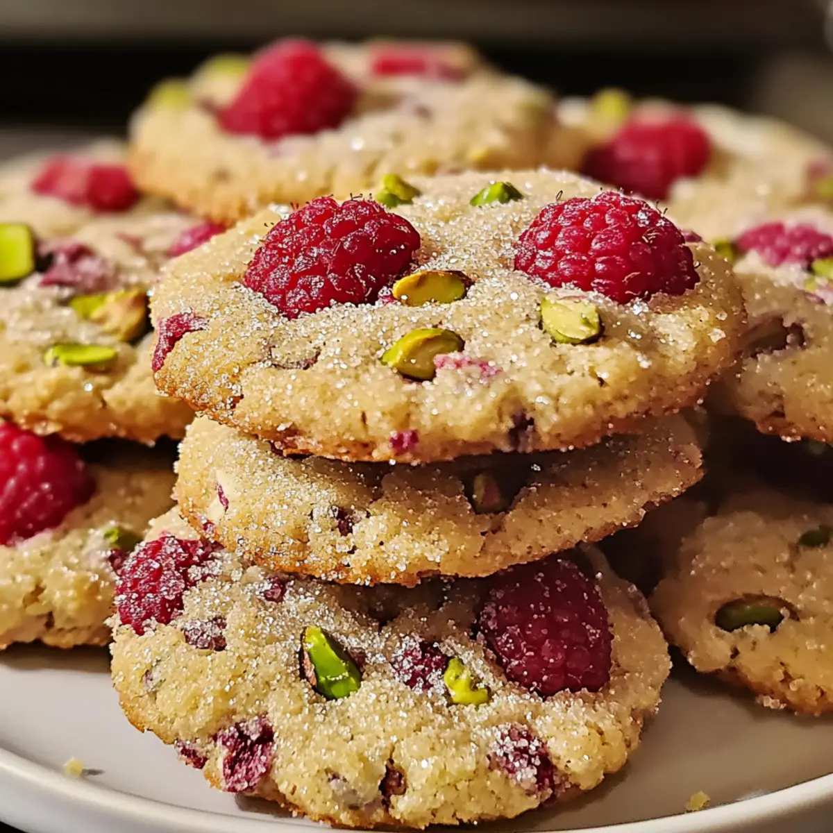 Himbeere Pistazien Buttergebäck Kekse für jeden Anlass