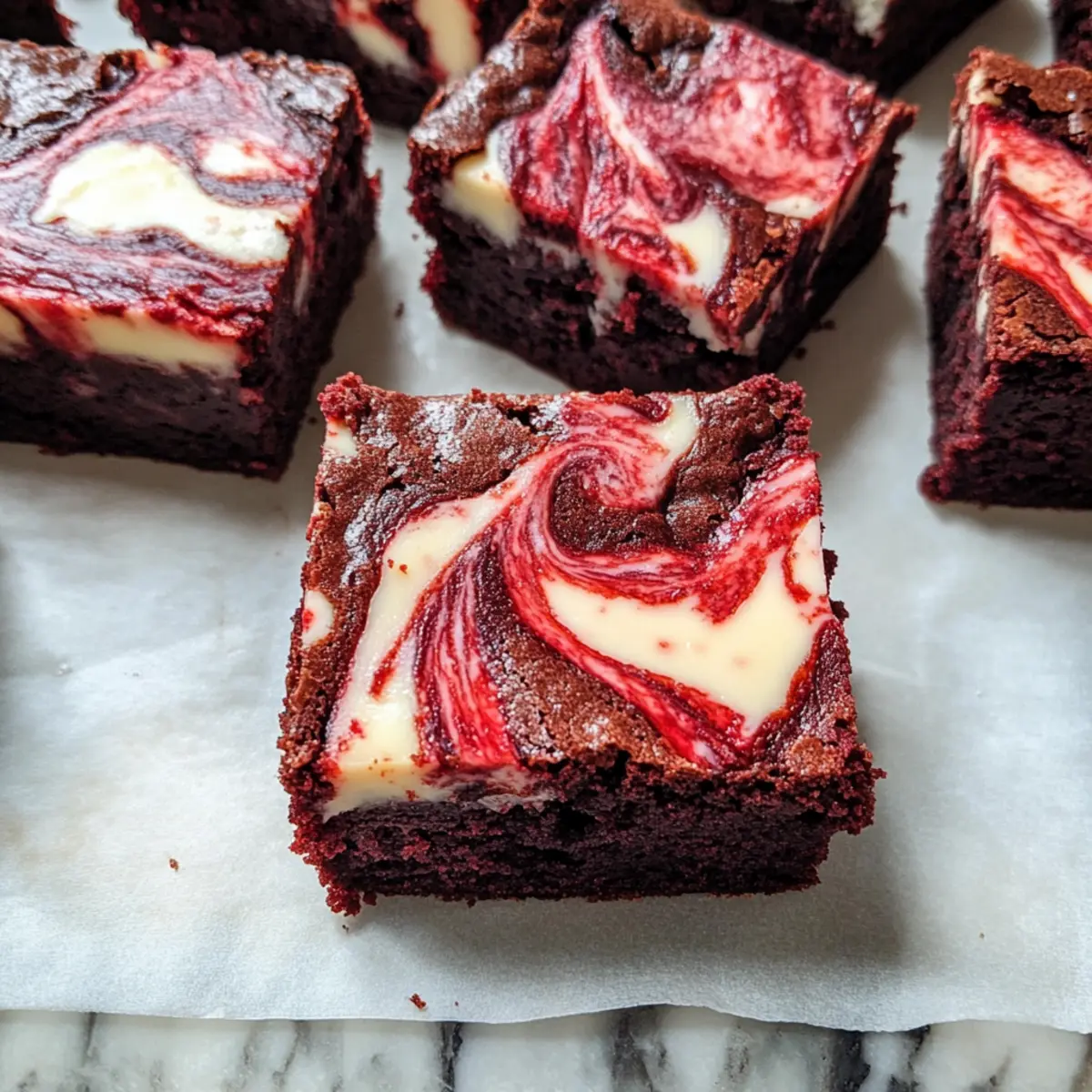 Rotkäppchen-Käsekuchen-Brownies für Verliebte