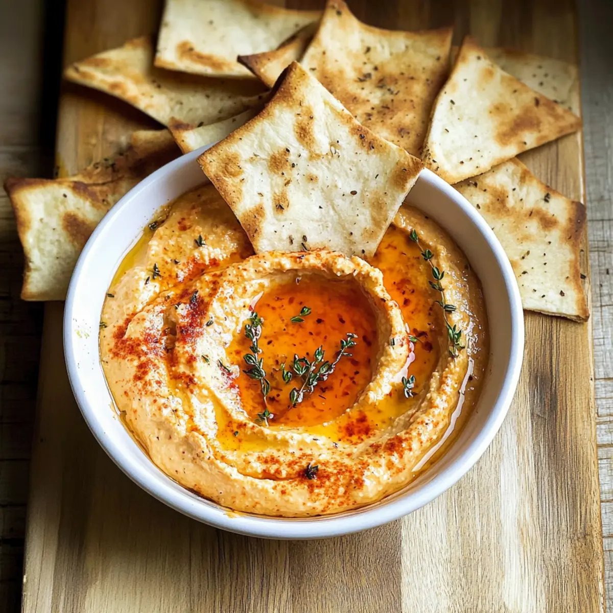 Gerösteter Paprika Feta Dip für entspannte Abende