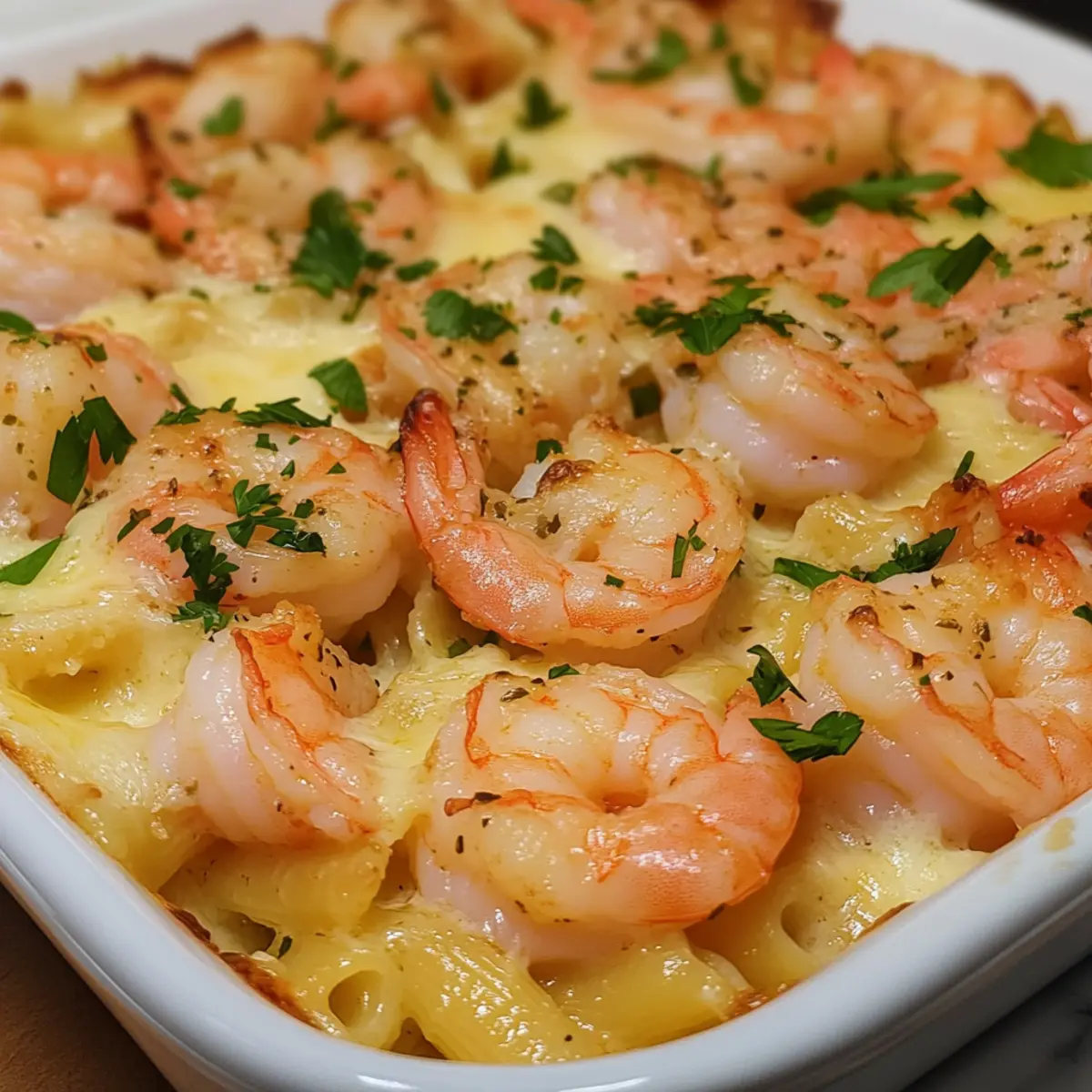 Garnelen Scampi Nudelauflauf: Einfaches Wohlfühlessen