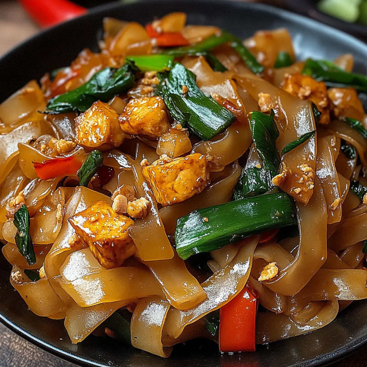 Straßenstil Thai Betrunkene Nudeln schnell und einfach