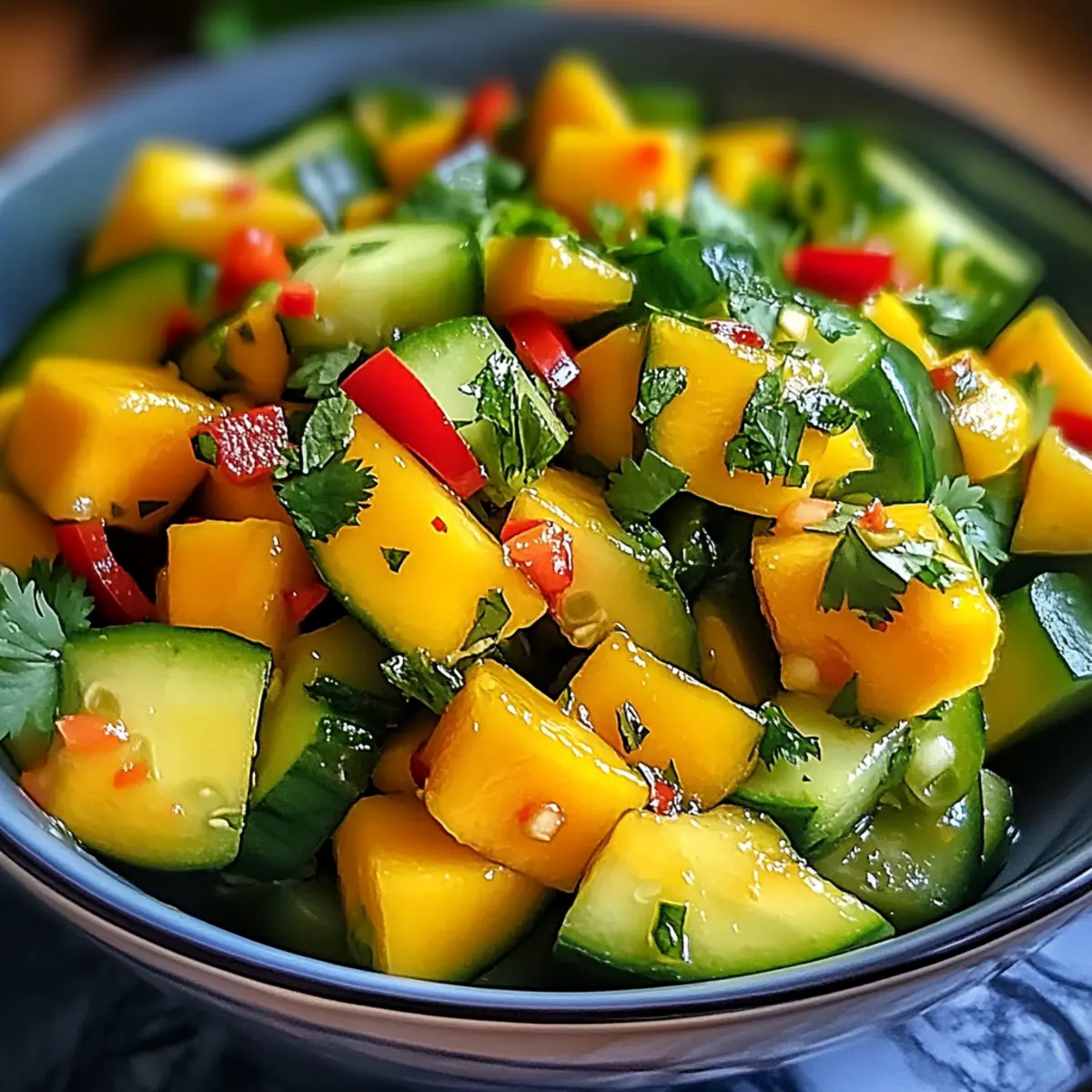 Thailändischer Mango-Gurkensalat – Erfrischend und Einfach