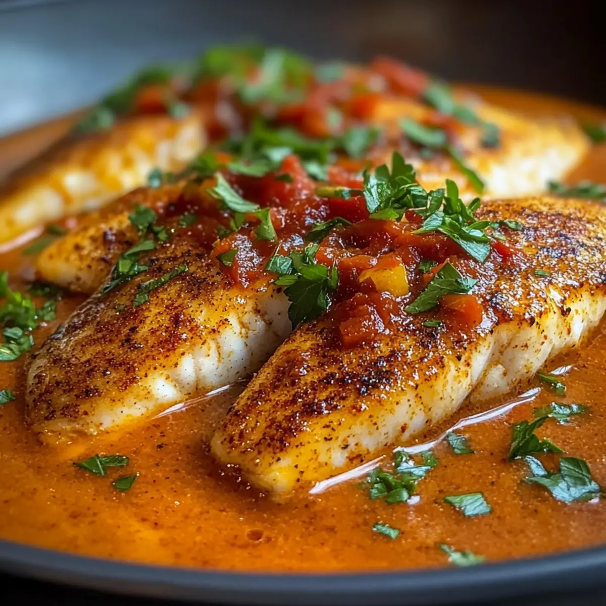 Tilapia in der kräftigen Paprikasauce schnell und gesund