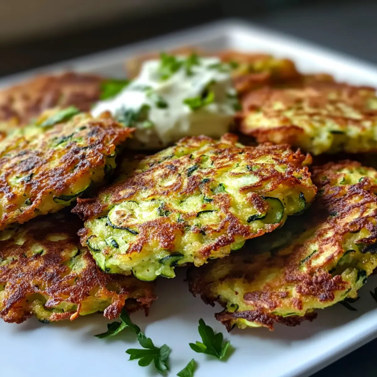 Zucchini-Puffer: Gesunde Luftfritteuse-Rezeptidee