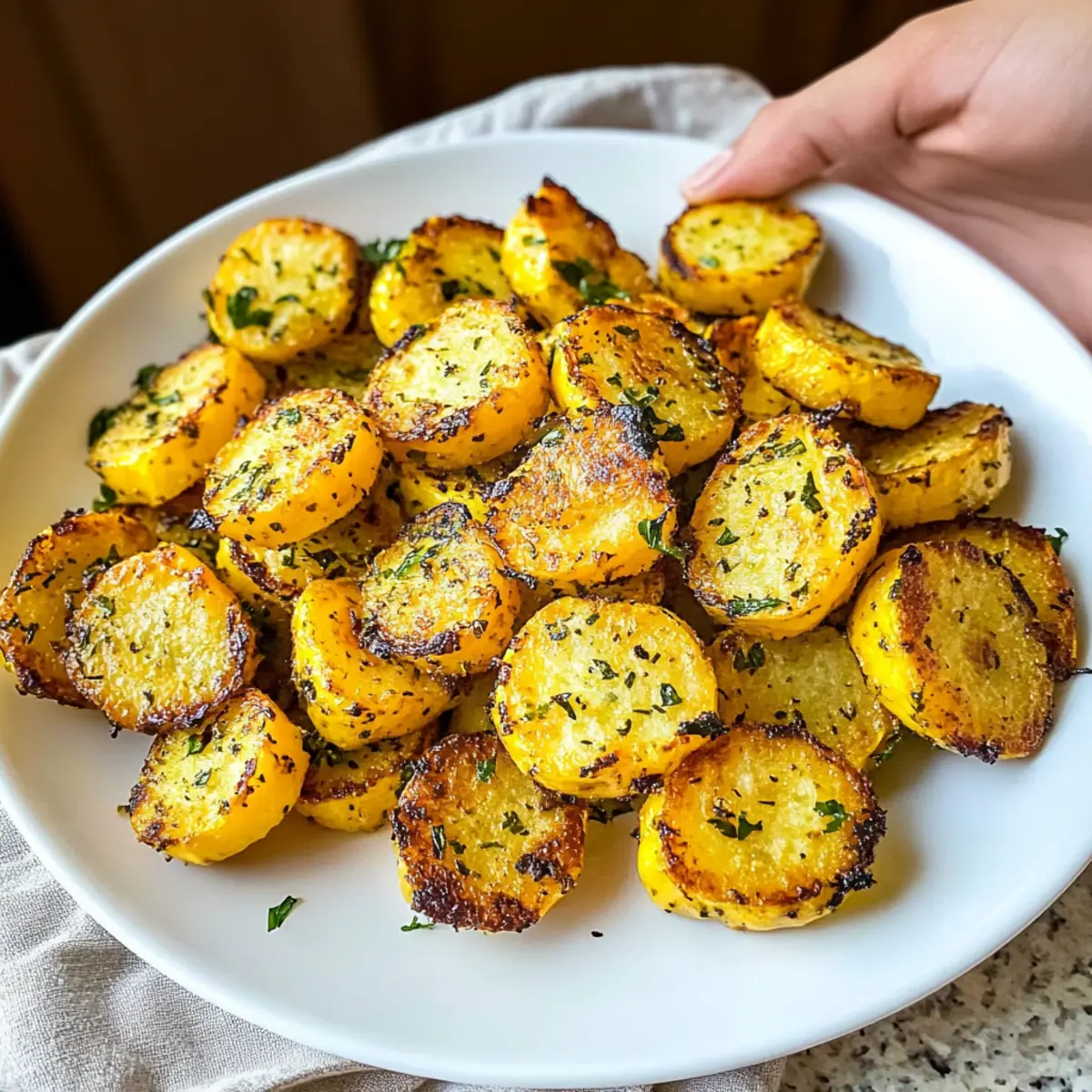 Heißluftfritteuse Gelber Kürbis in Perfektion