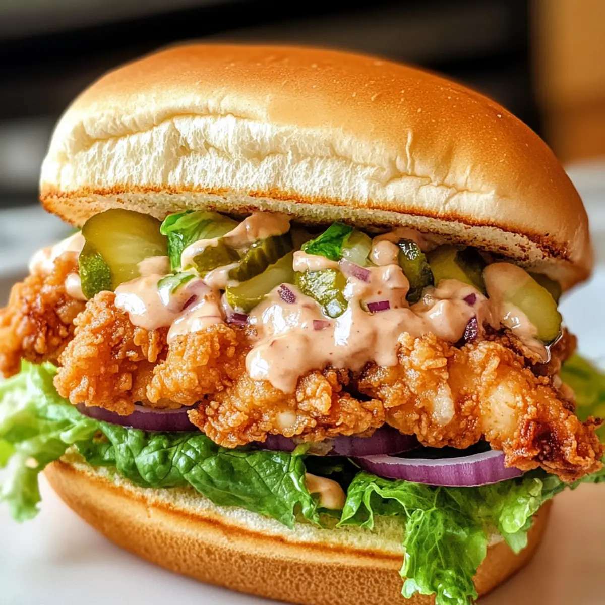 BBQ Hähnchen gehacktes Sandwich – Der süße Genuss