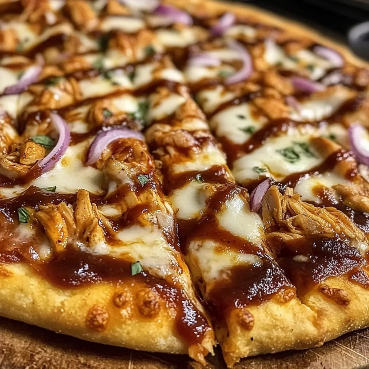BBQ Hähnchen Pizza für ein schnelles Abendessen