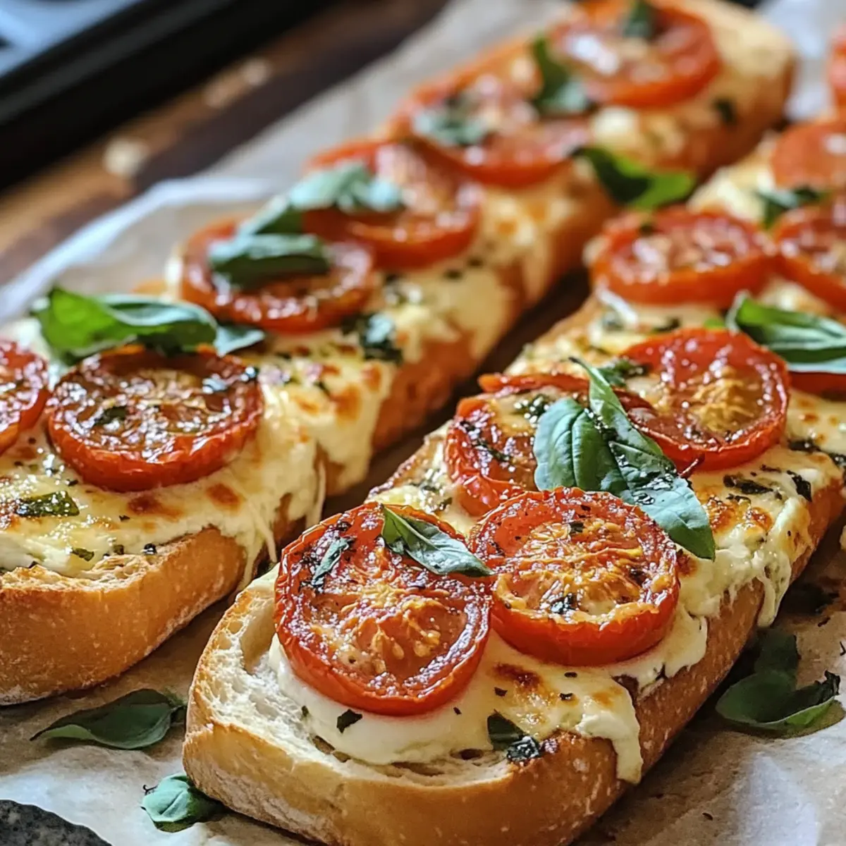 Baguettscheiben mit Tomaten & Mozzarella kreativ überbacken