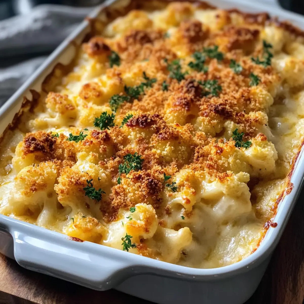 Käse Blumenkohl Auflauf für gemütliche Abende