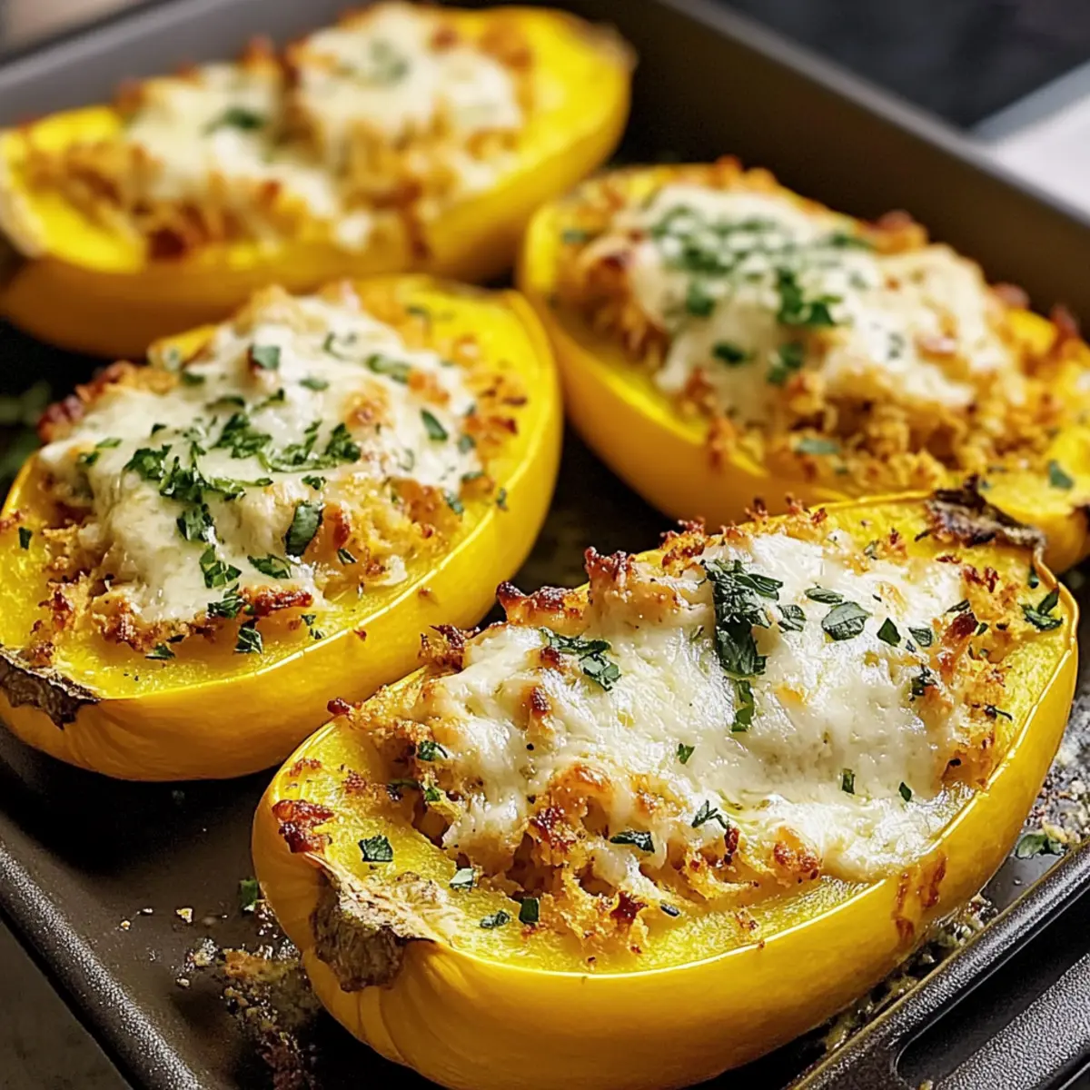 Käsegefüllte gelbe Zucchini für den perfekten Genuss