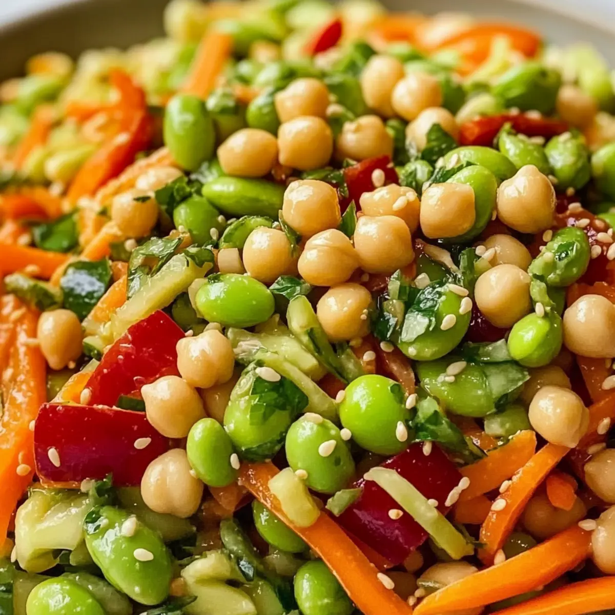 Kichererbsen Edamame Salat für gesunde Abende