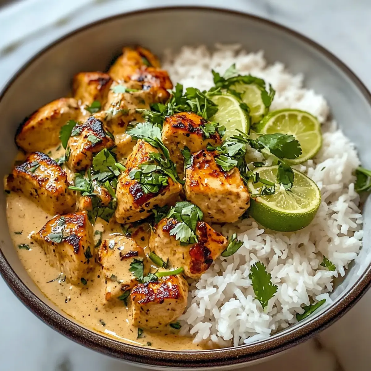 Kokosnuss-Hühnchen-Reis-Bowl: Schnelles Genussgericht