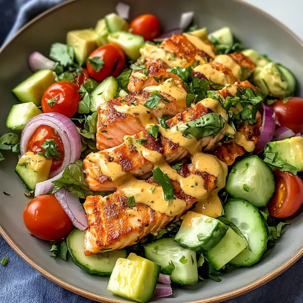 Cremiger Bang Bang Lachs Salat in 20 Minuten