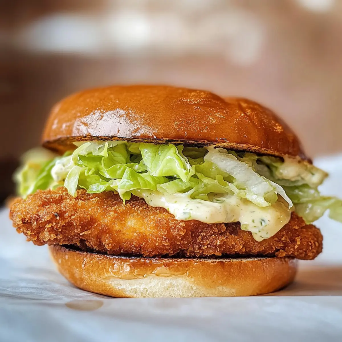 Knuspriges Hähnchen-Caesar-Sandwich ganz einfach selbstgemacht