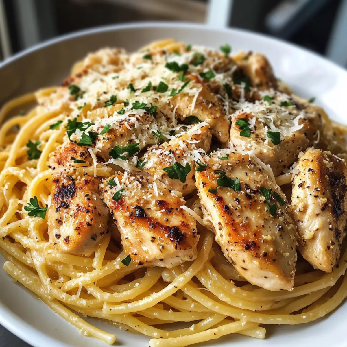 Knoblauchbutter-Hähnchenpasta in 20 Minuten