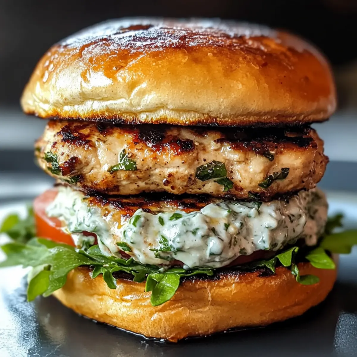 Griechische Hühnchenburger mit Tzatziki Genuss
