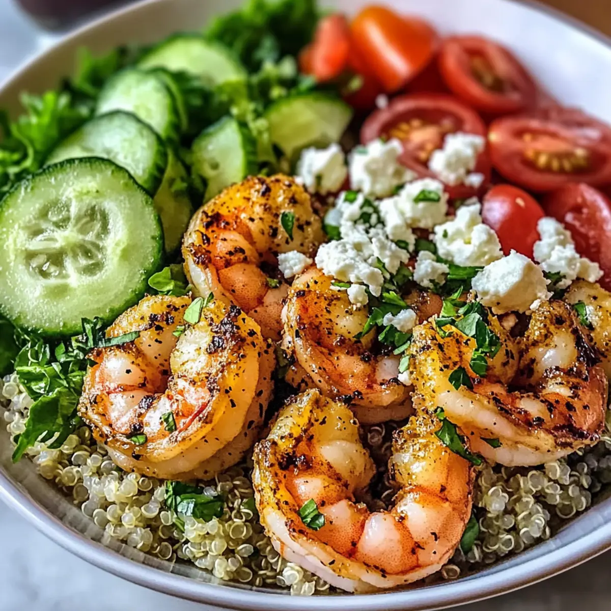 Griechische Garnelen Mediterranes Schüssel für Gesundheit