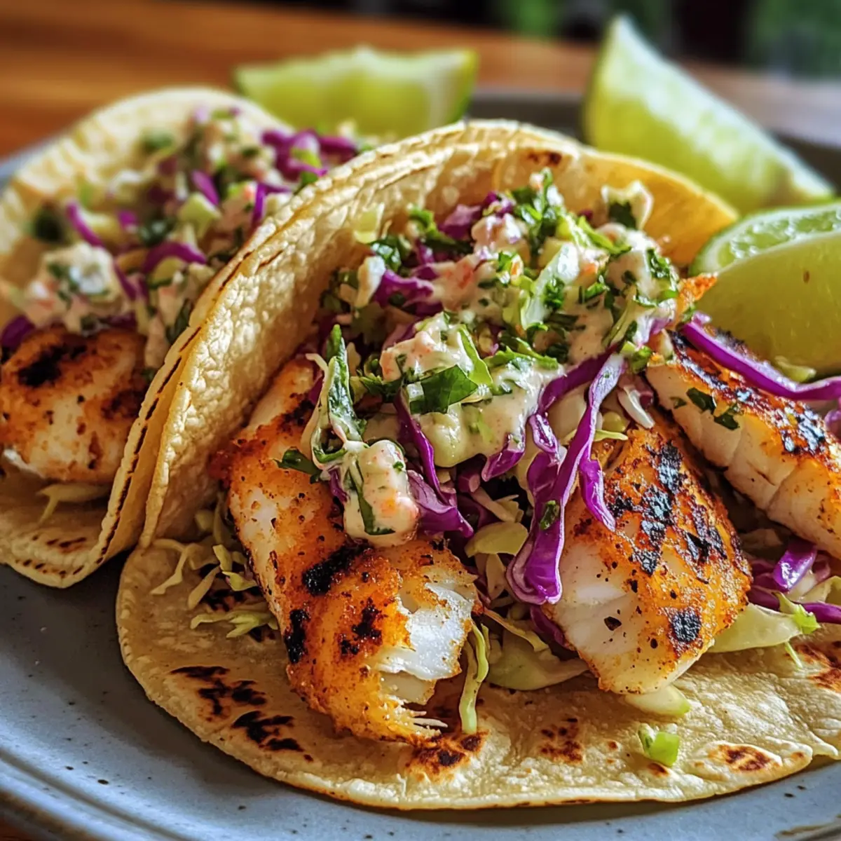 Gegrillte Fischtacos mit frischem Limettengeschmack