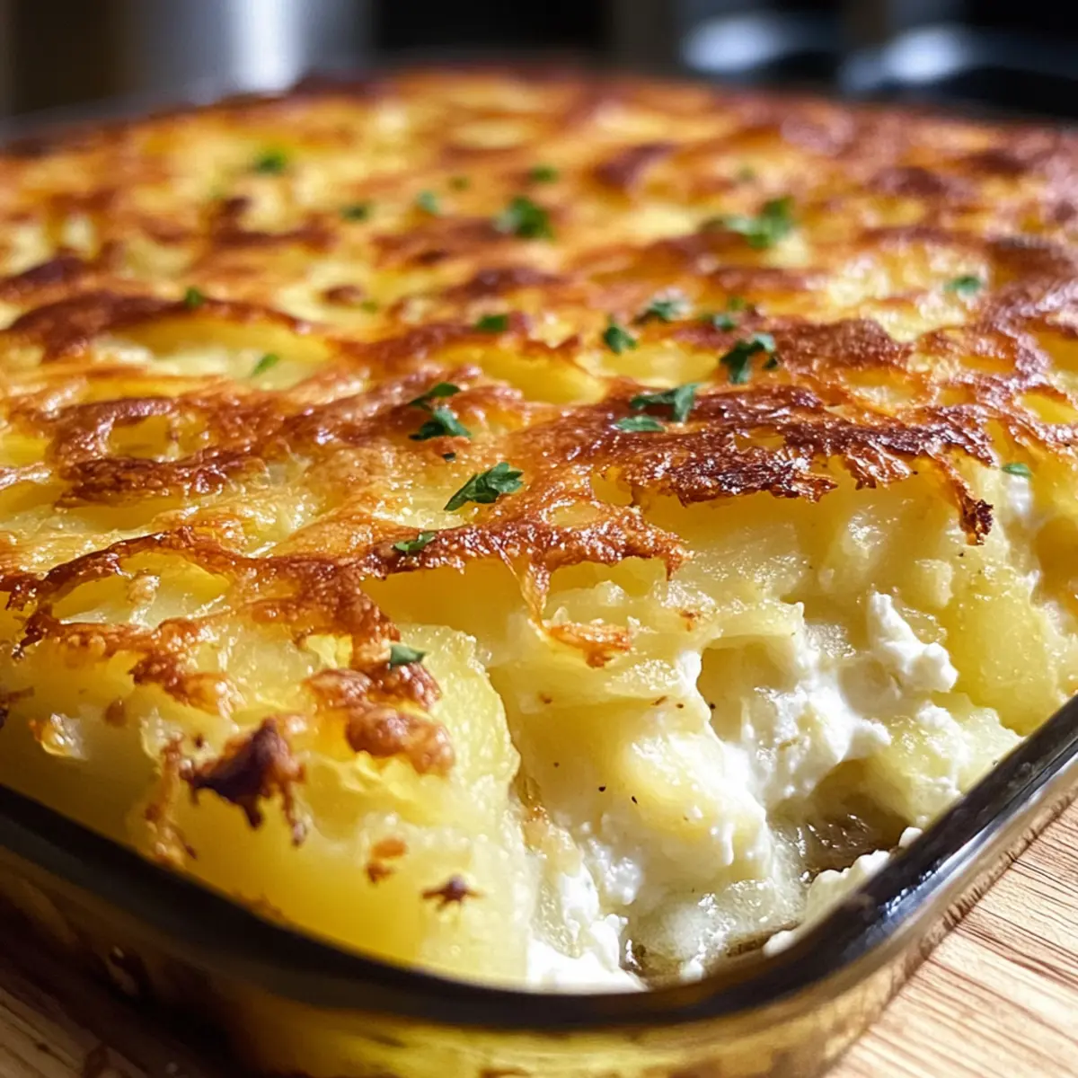 Hüttenkäse Kartoffelrösti Auflauf für die ganze Familie