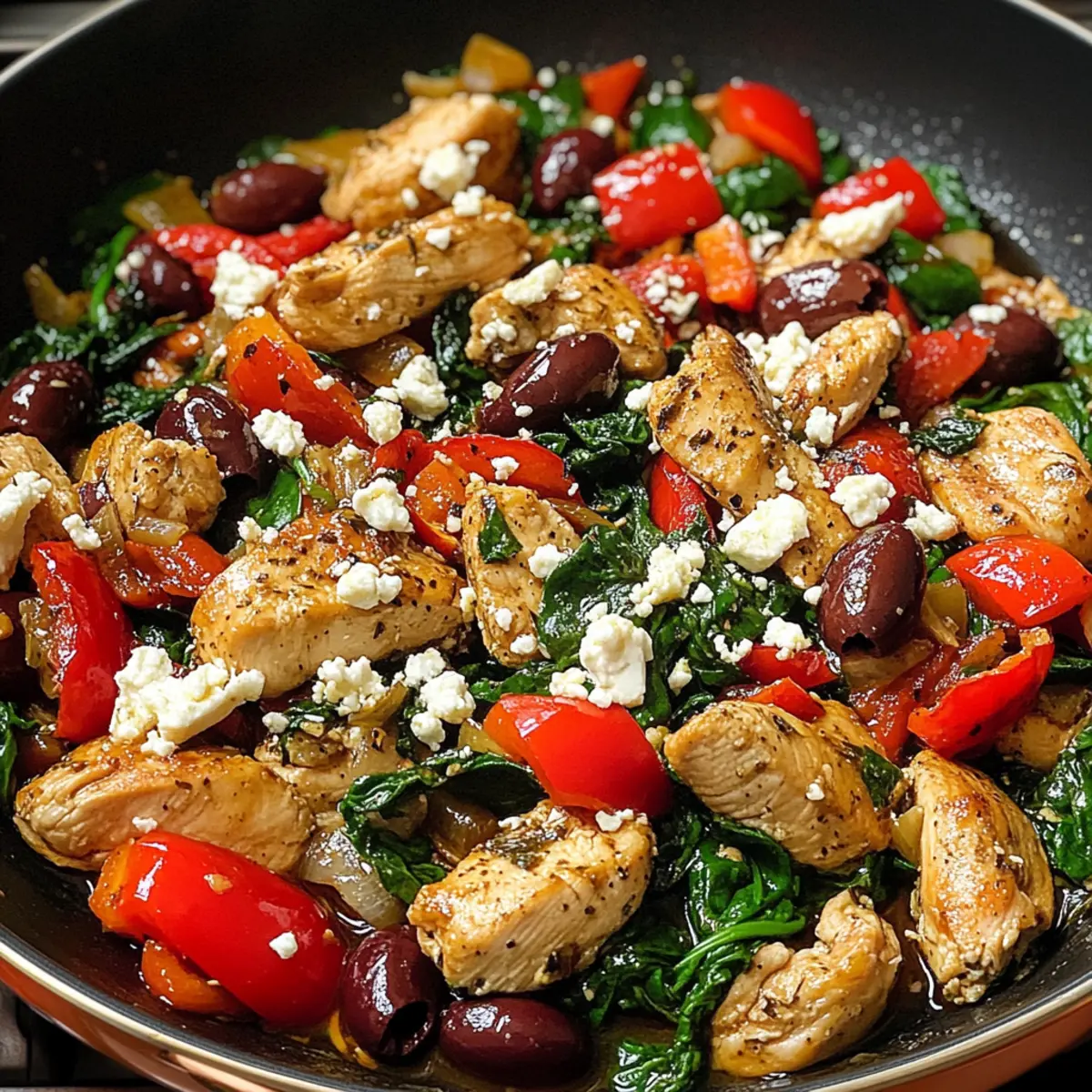 Köstliches Mediterranes Hähnchen-Wokgericht in 10 Minuten