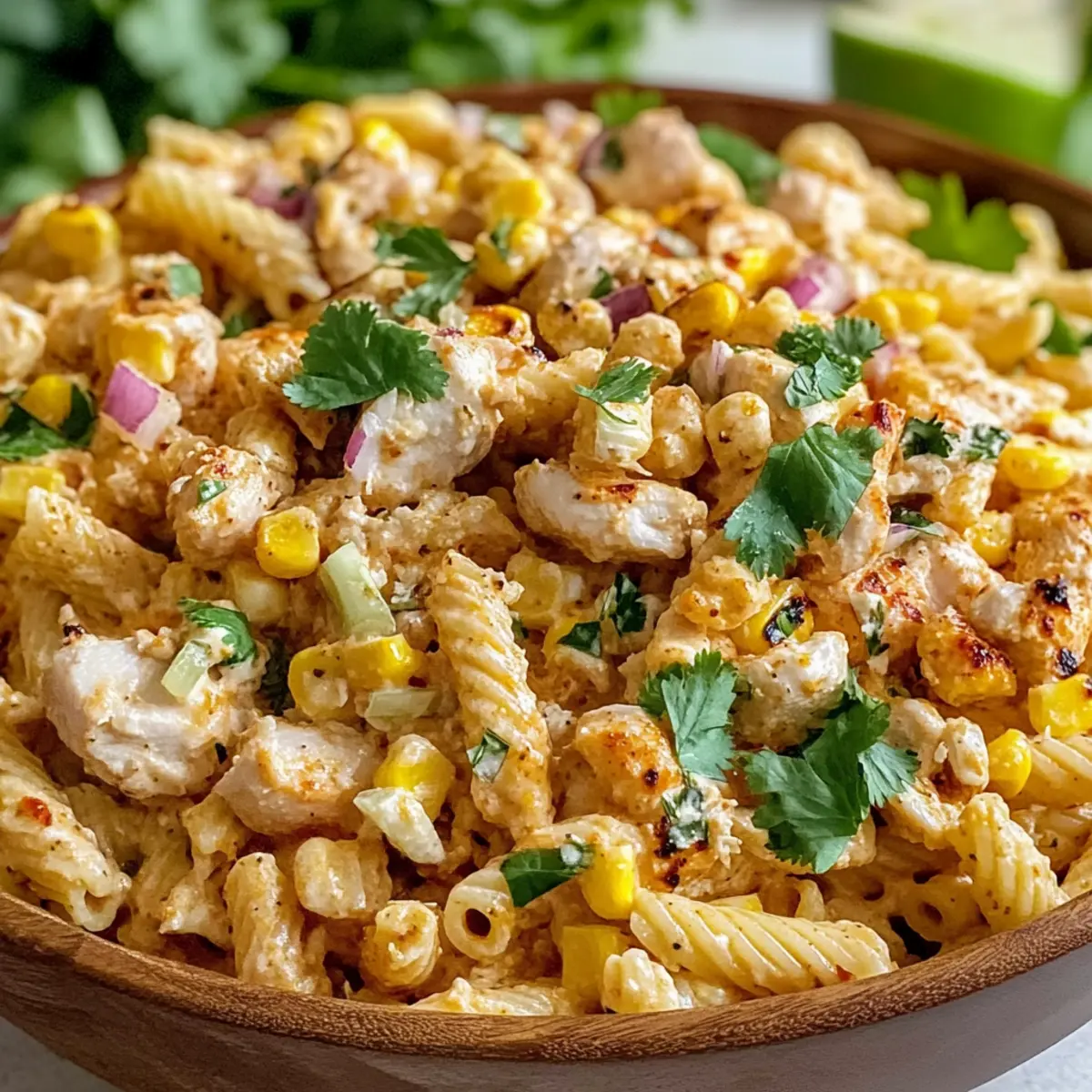 Mexikanischer Straßenmais-Hühnchen-Pasta-Salat Rezept