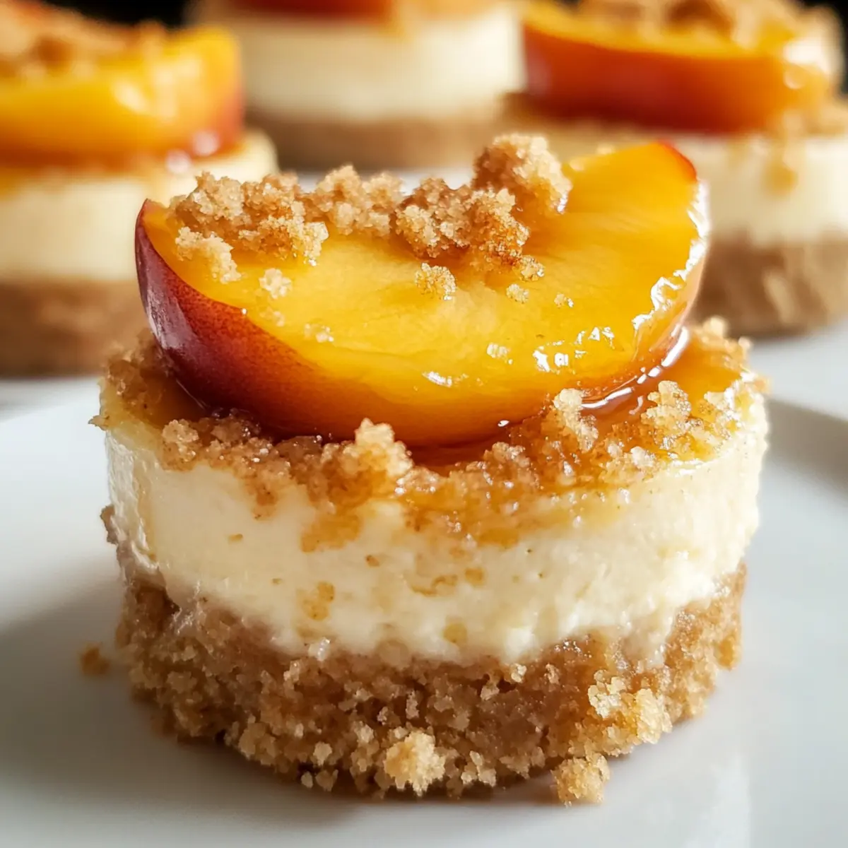 Mini-Pfirsich-Cobbler-Käsekuchen für den Sommer