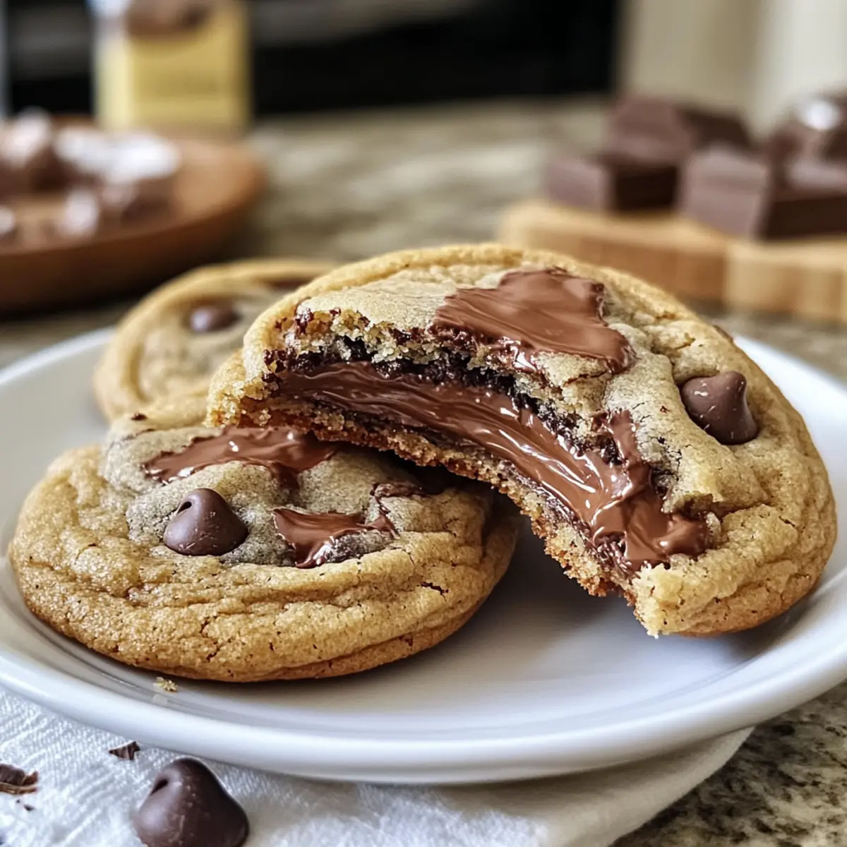 Nutella gefüllte Schokoladenkekse selbst gemacht