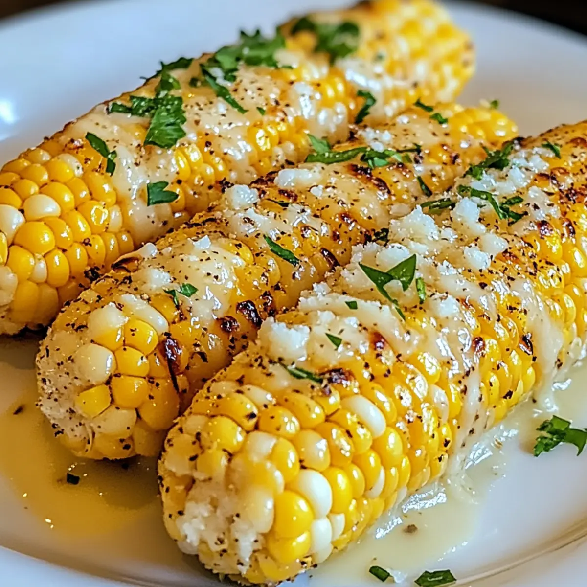Parmesan Maiskolben mit Knoblauch genießen
